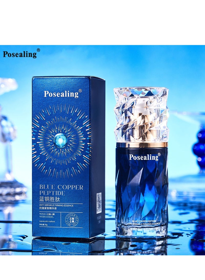 Posealing Blue Copper Peptide Face Serum ,Blue Peptide Skin Care ,Anti Aging Serum for Face Scincare ,Peptide Moisturiser,Face Skin Care for Women Face Serum 50g - Image 1