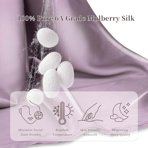 RAGGLE Set of 2 Satin Silk Pillowcase for Hair and Skin Standard Size 18"X 28" with Soft Breathable Smooth Cooling Pillow Covers for Sleeping or Pillow Protector (2, Rose Pink) - Image 3