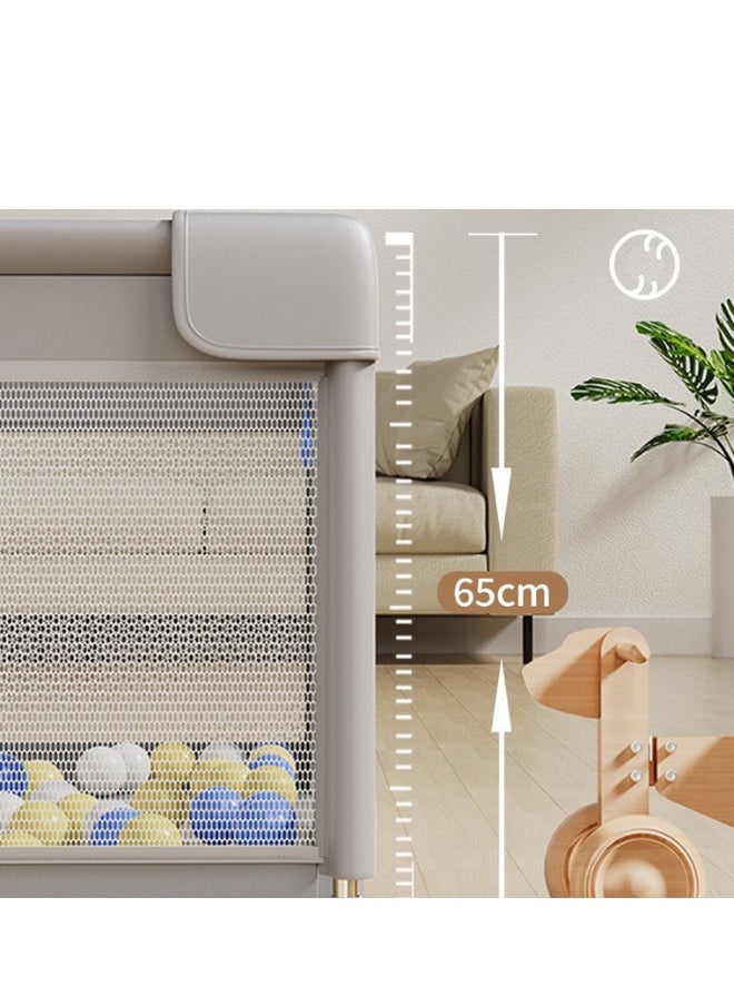 Beauenty - Beauenty Playpen fance for Toddlers, Extra Large Baby Playard with Gate, 150 * 180 cm Infant Safety Activity Center, Sturdy Playpen with Anti-Slip Base, Children's Fences Packable & Portable - Image 1