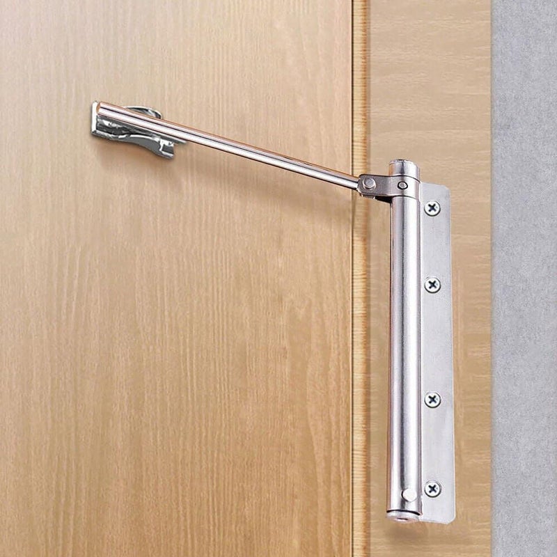 Door Closer Indoor and Outdoor Automatic Door Closer Without Electricity Easy to Use and Install Made of Stainless Steel Durable Long Lasting in All Conditions | - Image 1