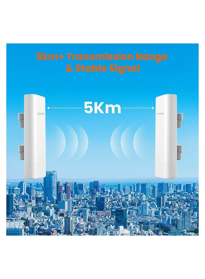 Tenda Outdoor Access Point Wi-Fi 2.4GHz 11N 150Mbps, 2 * 10 / 100Mbps Ethernet Port, Passive PoE, -30 ℃ ~ 60 ℃, IP64 Waterproof Enclosure, 6000V Lightning Protection(O3) White - Image 4