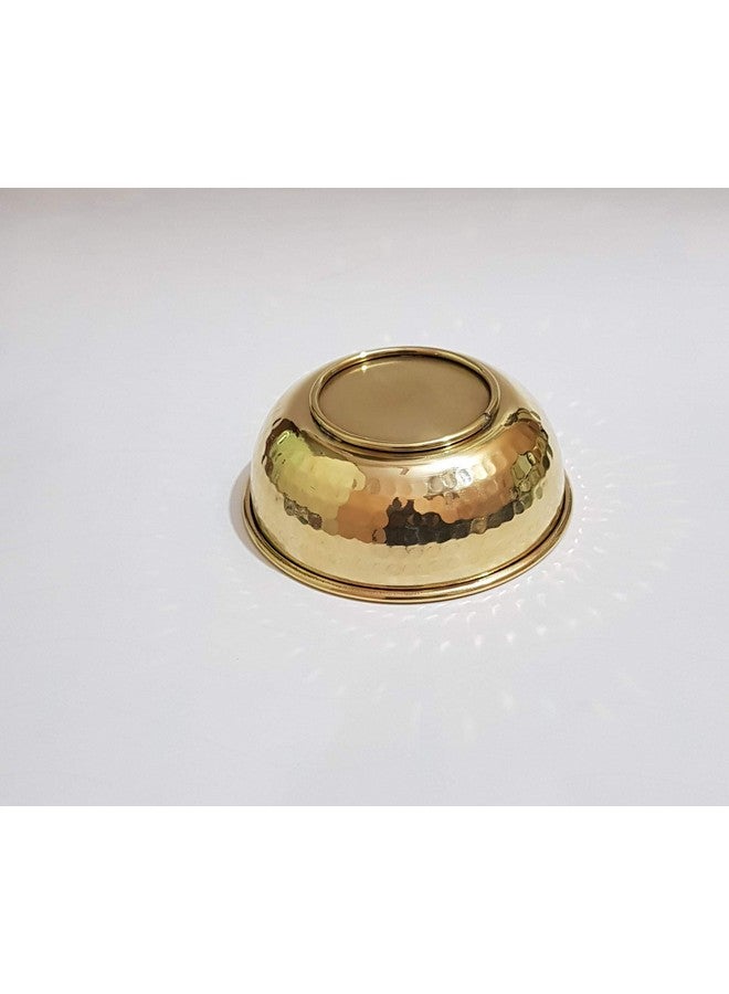 Pure Source India) Brass Hammered Serving Bowl - Gold, 200ml - Image 4