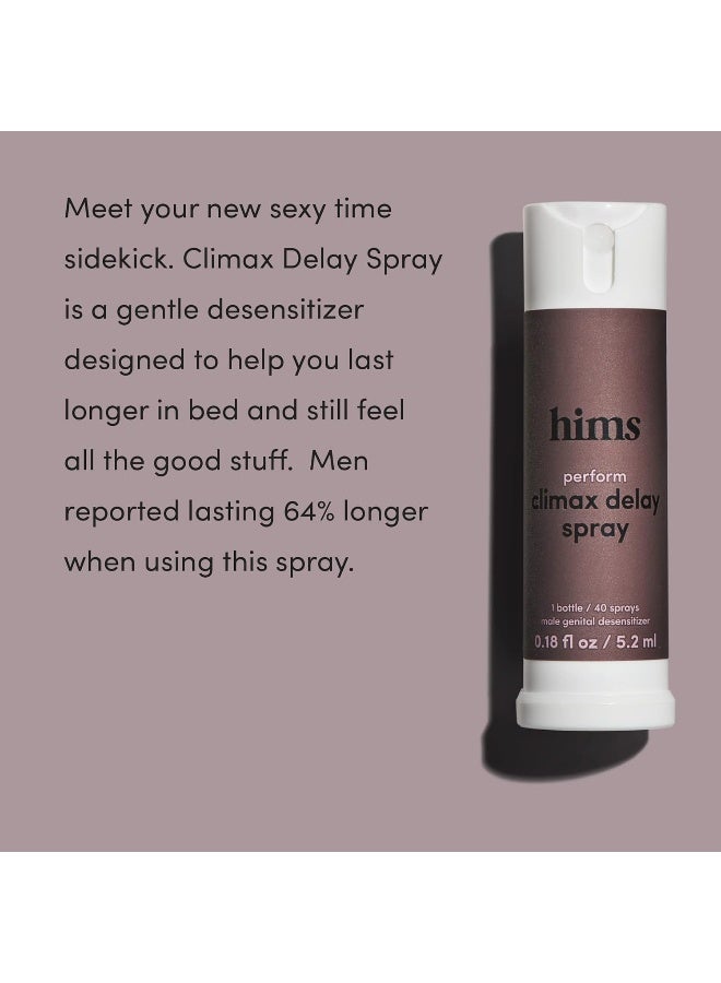 HIMS & HERS Hims Fast Absorbing Climax Control Delay Spray For Men With Lidocaine To Reduce Sensitivity And Last Longer In Bed For 1 Hour To 3 Hours, 1 Count - .18 Fl Oz - Image 5