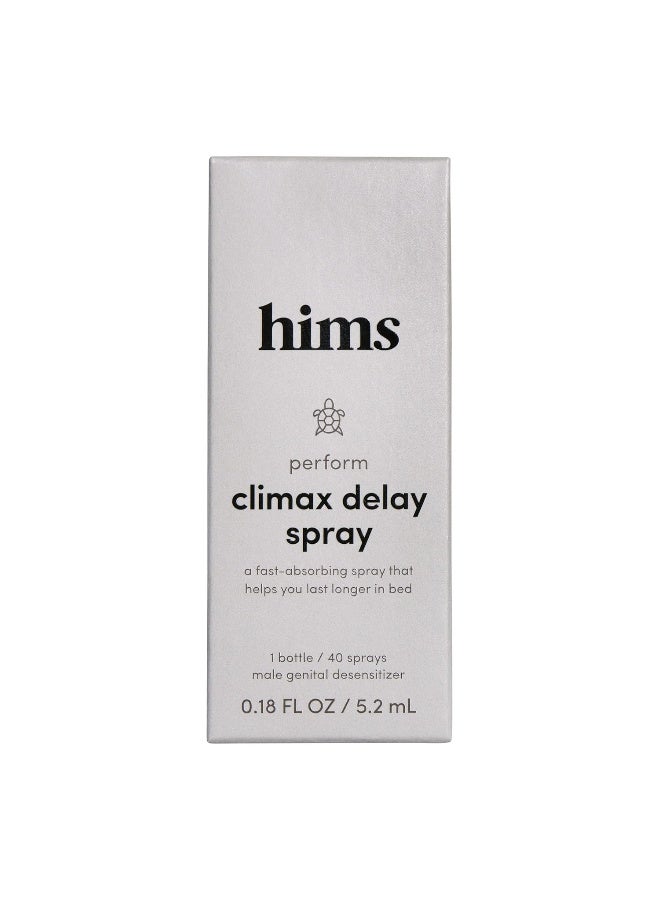 HIMS & HERS Hims Fast Absorbing Climax Control Delay Spray For Men With Lidocaine To Reduce Sensitivity And Last Longer In Bed For 1 Hour To 3 Hours, 1 Count - .18 Fl Oz - Image 1