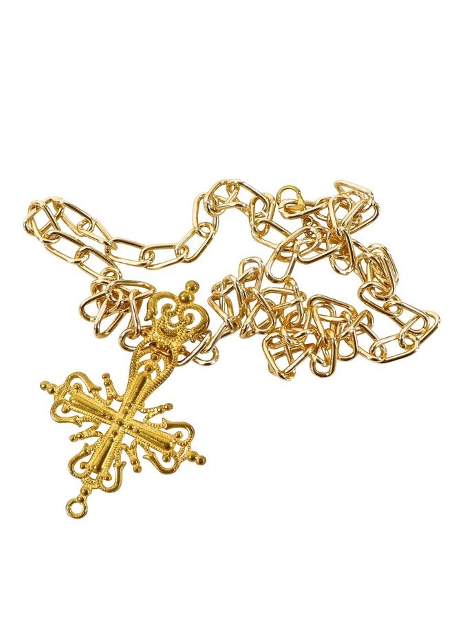 C-ZOFEK Cosplay Cross Necklace for Anime Props Halloween Costume Accessories (yellow)… - Image 2