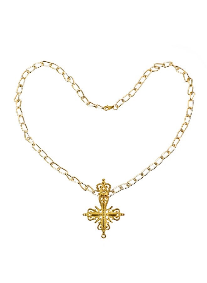 C-ZOFEK Cosplay Cross Necklace for Anime Props Halloween Costume Accessories (yellow)… - Image 1