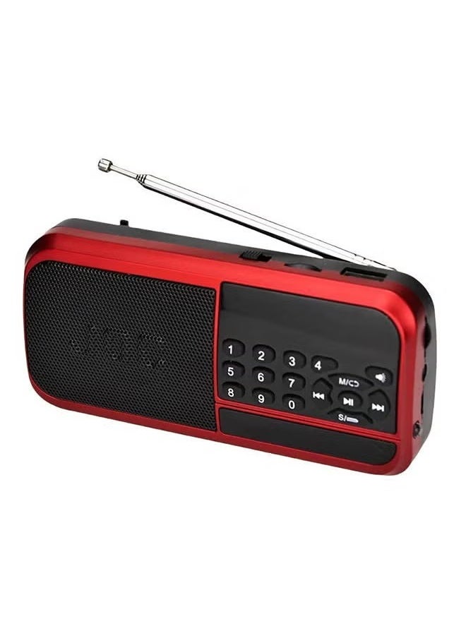 Joc - Bluetooth Portable Rechargeable Digital Radio H798BT Black/Red - Image 1