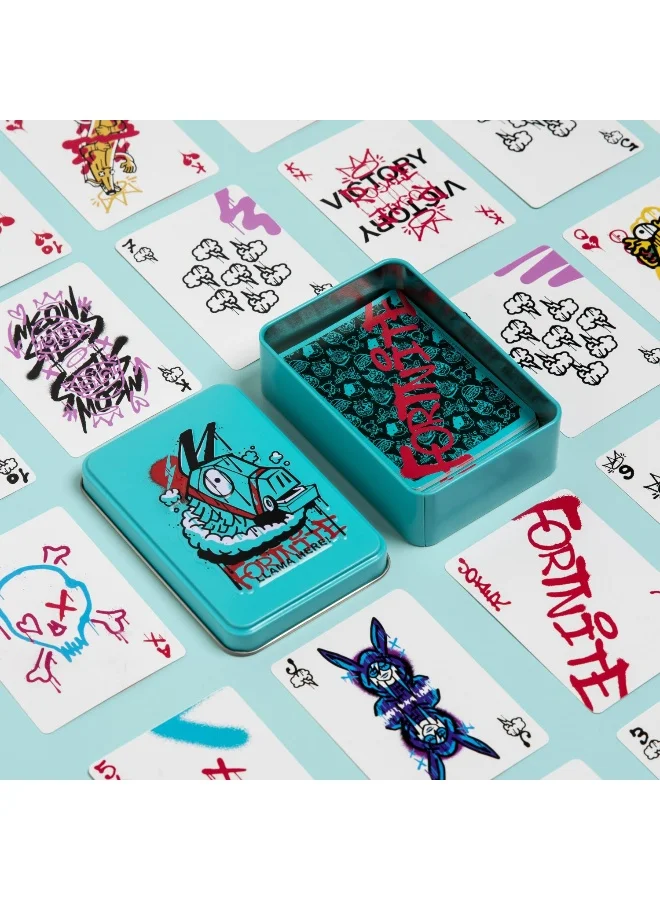 بالادون بطاقات لعب فورتنايت من بالادون في علبة معدنية