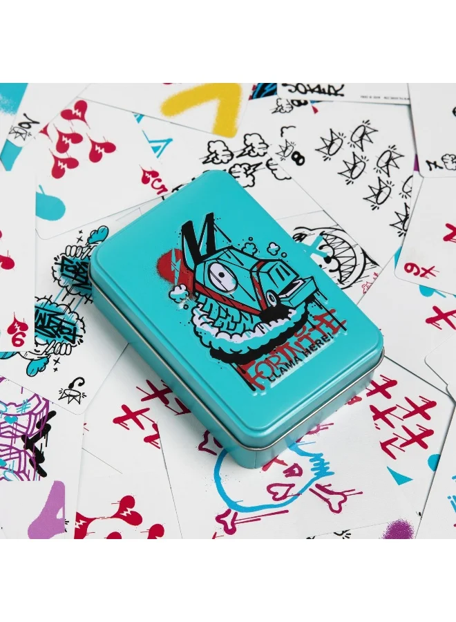 بالادون بطاقات لعب فورتنايت من بالادون في علبة معدنية