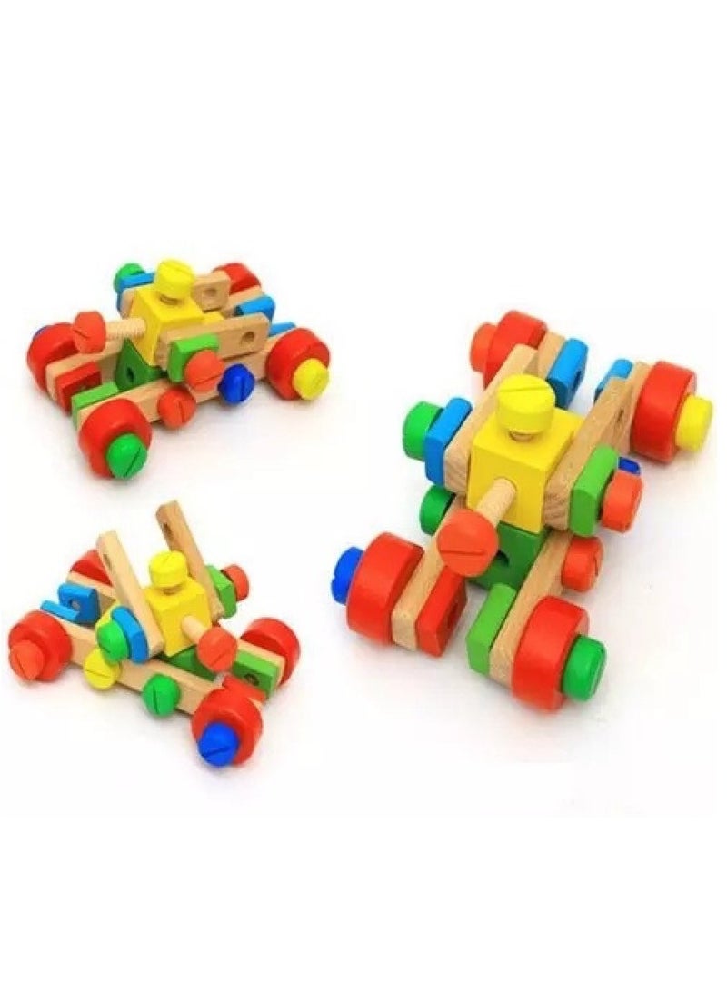 general Early Educational Toy Hands-on Multi-Function Wooden Nuts and Bolts Mechanics Set for Kids - Image 2