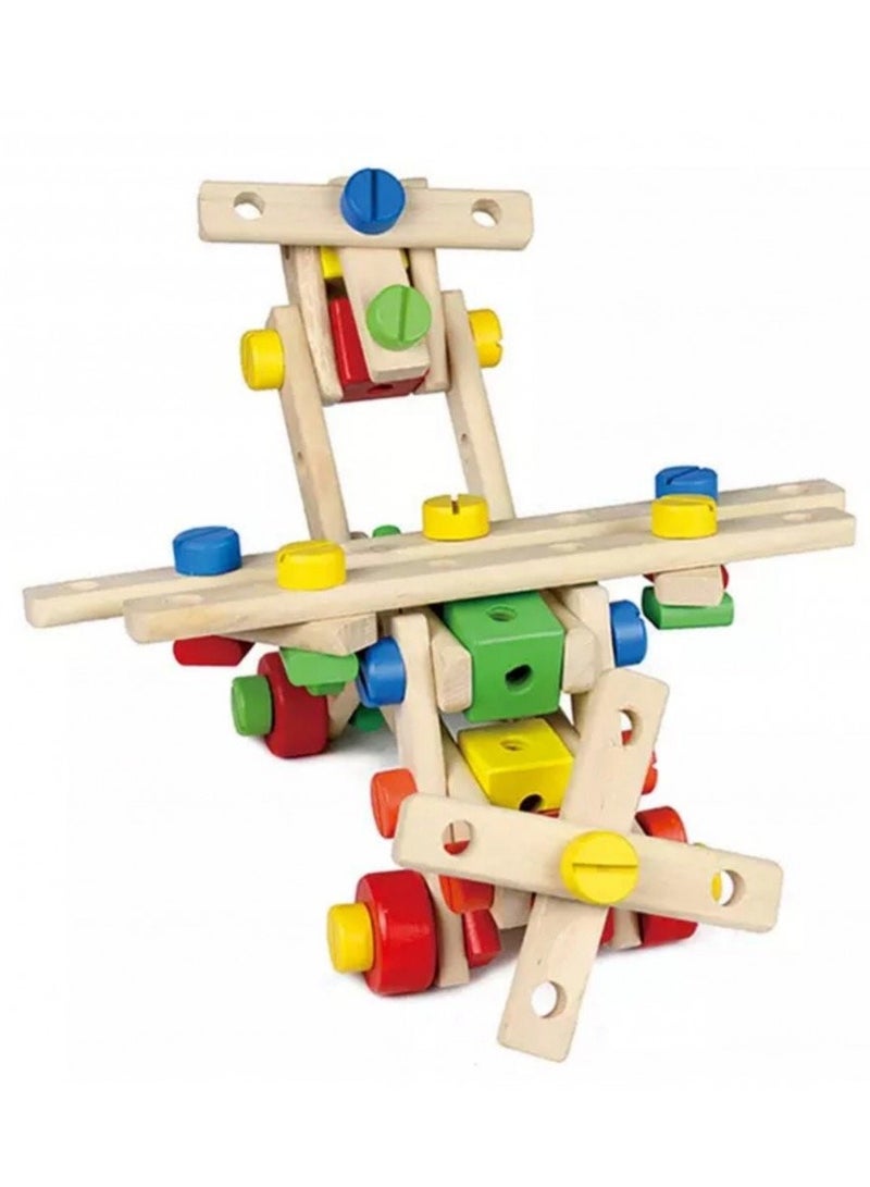 general Early Educational Toy Hands-on Multi-Function Wooden Nuts and Bolts Mechanics Set for Kids - Image 3