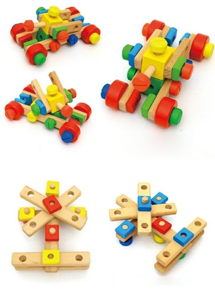 general Early Educational Toy Hands-on Multi-Function Wooden Nuts and Bolts Mechanics Set for Kids - Image 1