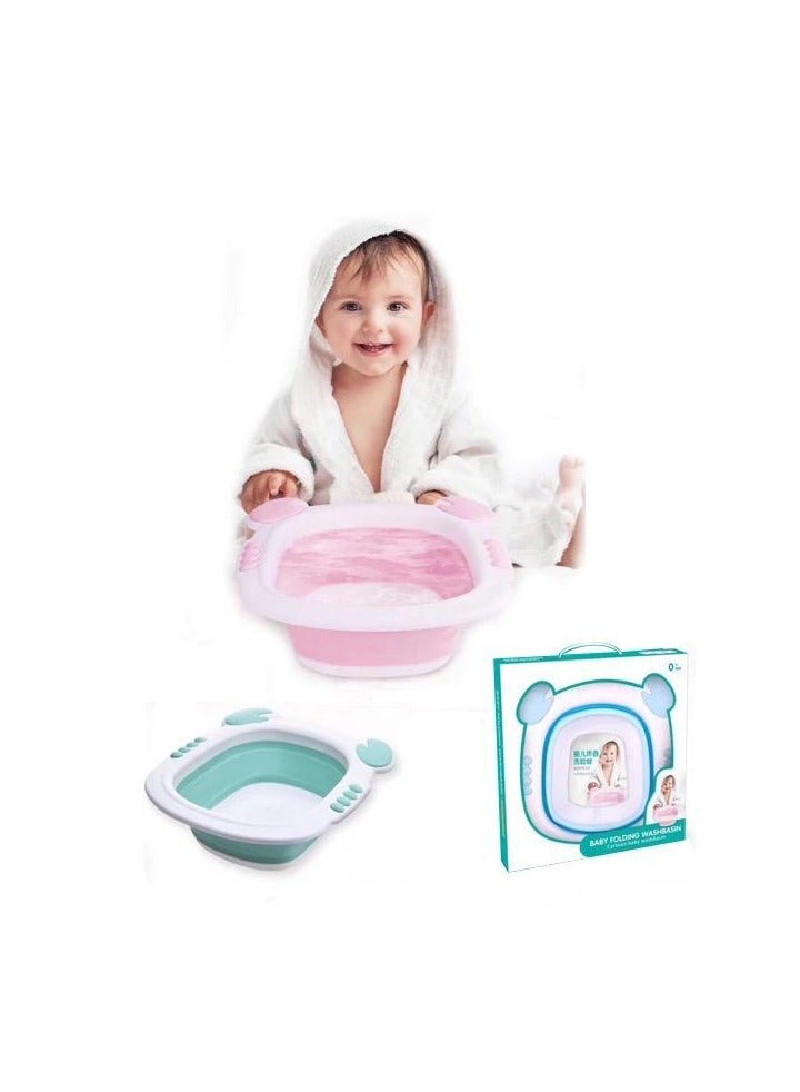 BABY PLUS Baby Bathtub - Bathtub - Portable Folding Bathtub Portable Baby Bathtub for both travel and home use - Image 1