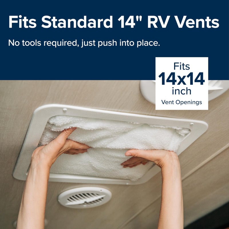 Camco Camper / RV Vent Insulator and Skylight Cover - Features 3 Layers to Reduce Heat Transfer & Increase A/C Efficiency - Fits Standard 14â€ Travel Trailer / RV Roof Vents (45192) - Image 2