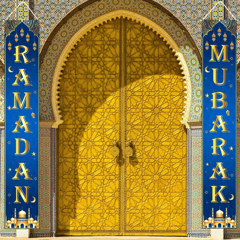 Labrostar Ramadan Decorations Ramadan Mubarak Eid Kareem Banner Muslim Porch Door Sign Welcome Banner For Indoor Outdoor Home Wall Decor Party Supplies - Image 2