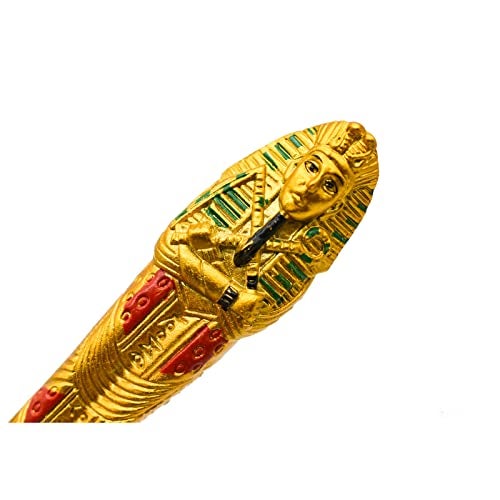 Lopenle 5PCS Novelty Egyptian Pharaoh Pens Egypt Pens Creative Retractable Ballpoint Pen 0.5mm Blue Ink For Adults School Home Office Stationery Store… - Image 2