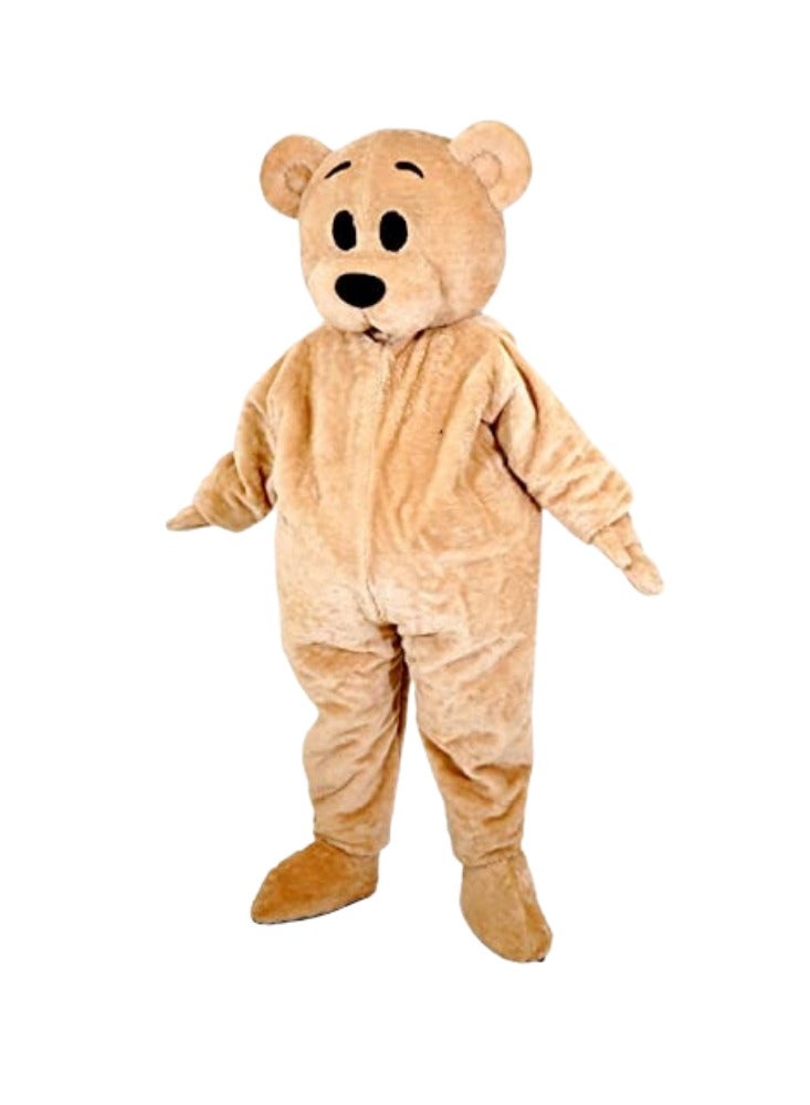 Carnival Mascot Carnival Mascot Vinki Bear Costume, Full Body Adult Size Bear Mascot, 1 Size For All Handmade From Premium Quality Materials, Mascot Uniforms Perfect for Kids, Halloween, & Parties, Beige  - Image 1