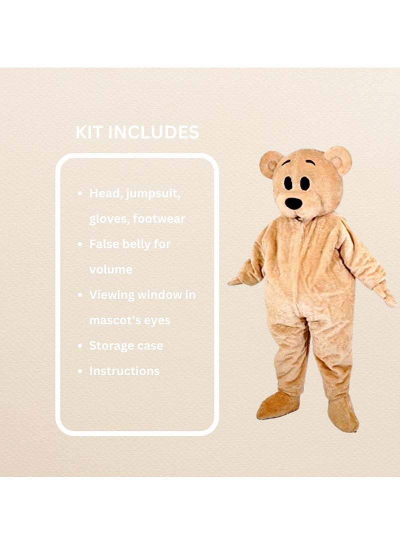 Carnival Mascot Carnival Mascot Vinki Bear Costume, Full Body Adult Size Bear Mascot, 1 Size For All Handmade From Premium Quality Materials, Mascot Uniforms Perfect for Kids, Halloween, & Parties, Beige  - Image 3