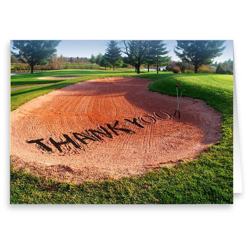 Stonehouse Collection Thank You Sand Trap Note Card 10 Blank Golf Cards Envelopes USA Made Standard