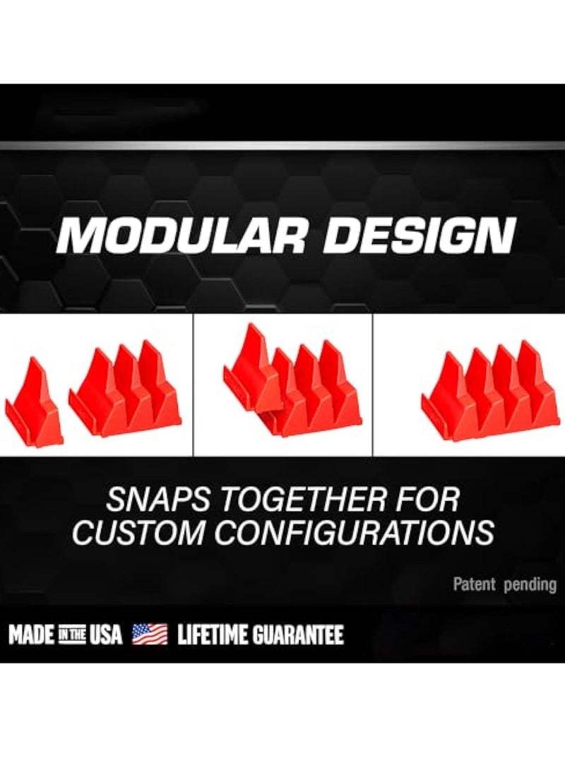 KASTWAVE 20 Pcs Magnetic Wrench Pro Wrench Storage, Tool Drawer Organizers, for 20 Wrenches - Black - Image 4