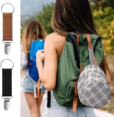 CONSILA CONSILA NonSlip Fixed Buckle Unisex Simple Elegant Glove Clip Handbag Hat Clip Elastic Polyester Alloy Hat Holder Clip AntiLost Cap Clips Adults Outdoor Accessory Hat Companion 2 pcs  - Image 3
