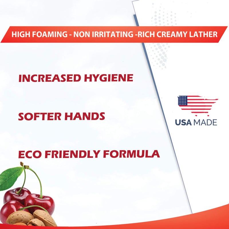 GreenFist Foaming Hand Soap Refills Almond Cherry Scent Jug Foam Refill Made in USA, 128 ounce (1 Gallon) - Image 3