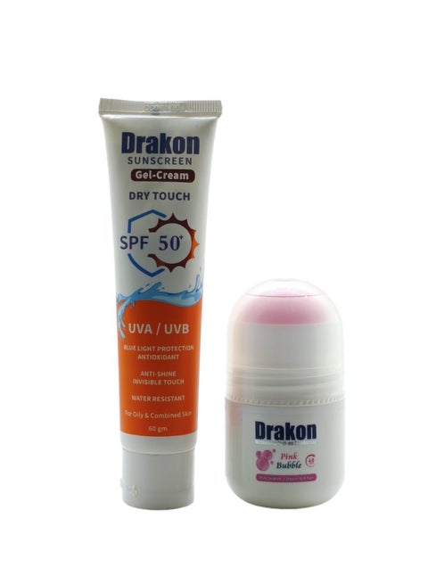 Pink Whitening Deodorant Roll On with Sunscreen Gel spf+50