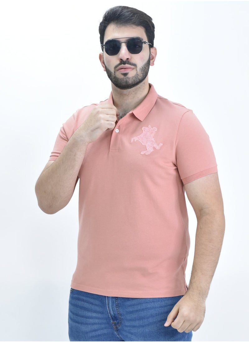 GIORDANO Men's Polo Pink  - Image 1