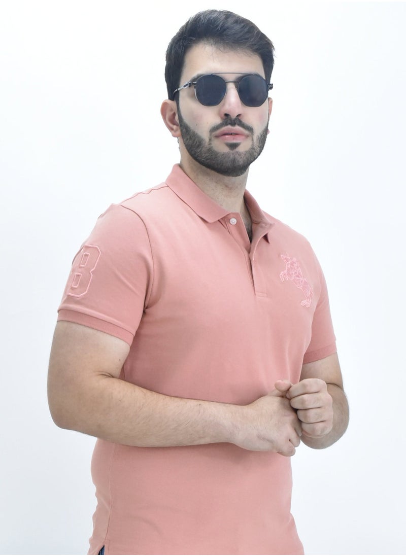 GIORDANO Men's Polo Pink  - Image 2
