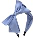 WantGor Bow Headbands for Women Big Bowknot Hair Hoop Women Knotted Wide Turban Headbands Hair Band Bows Blue Large - Image 2