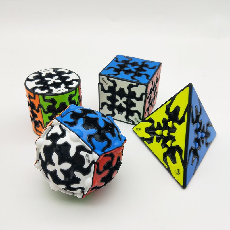 Qiyi Magic Square Gear Rubik'S Cube Gear Ball Pyramid Cylindrical Mechanical Gear Third Order Gear Rubik'S Cube - Image 4