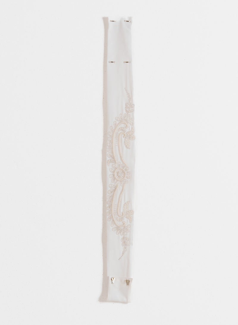 Rosette Abaya Embellished Waist Maxi Dress  - Image 5
