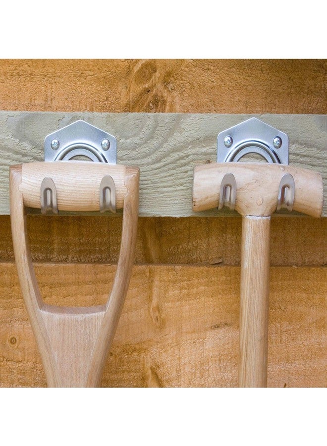 Wideskall Universal Galvanized Metal Utility Storage Hooks for Garden Tools (Pack of 5) - Image 4