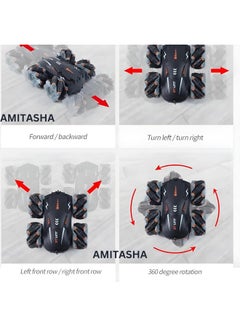 Amitasha Amitasha RC Remote Control Car 4X4 Dual Sided Climbing Vehicle All-Terrain Rock Crawler, Double Sided 4WD Off-Road Rechargeable Truck for Kids & Adults 360° Rotate Drift Stunt Car  - Image 3