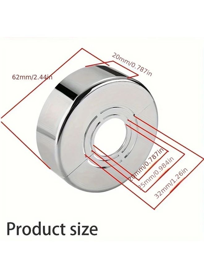 3pcs Metal Plastic Split Type Shower Faucet Cover Triangle Valve Back Basket - Image 3