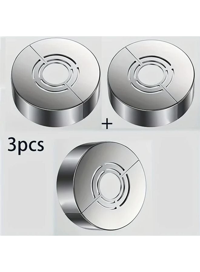 3pcs Metal Plastic Split Type Shower Faucet Cover Triangle Valve Back Basket - Image 1