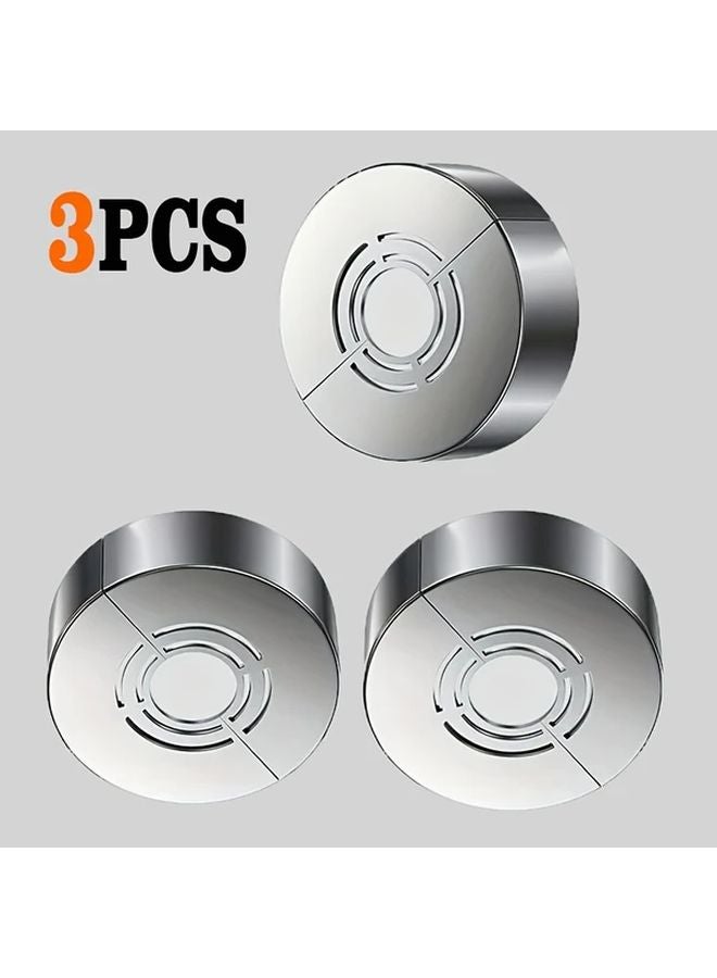 3pcs Metal Plastic Split Type Shower Faucet Cover Triangle Valve Back Basket - Image 2