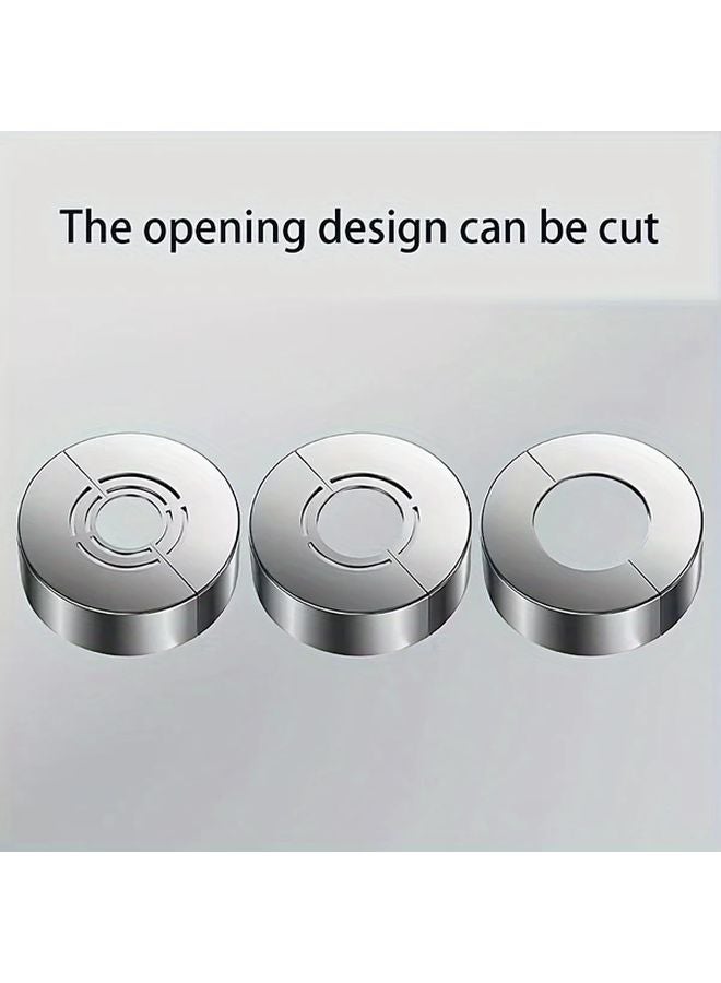 3pcs Metal Plastic Split Type Shower Faucet Cover Triangle Valve Back Basket - Image 4