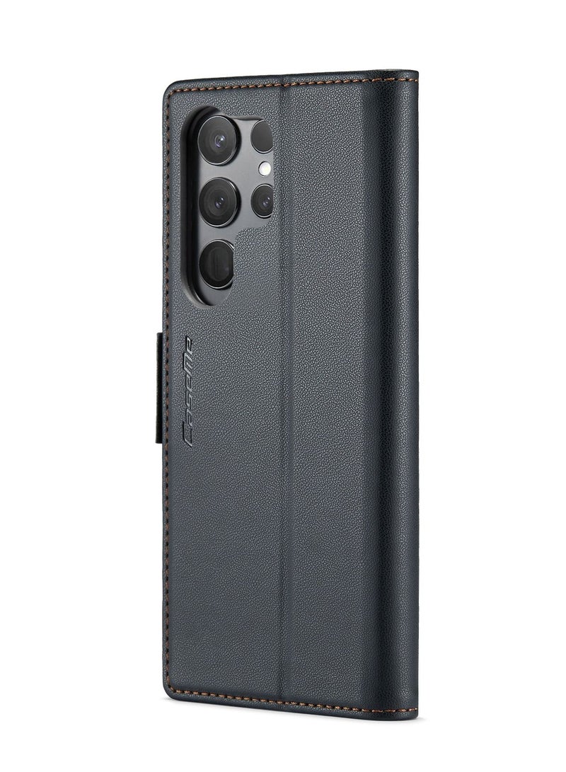 Suteni Flip Cover Card Slots Leather Phone Case for Samsung  - Image 2