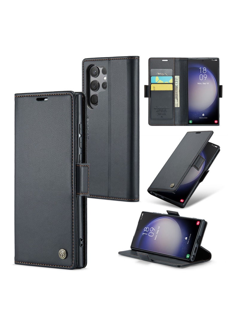 Suteni Flip Cover Card Slots Leather Phone Case for Samsung  - Image 3