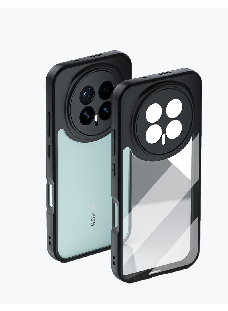 general Case Compatible with Honor Magic 8 Translucent 2 in 1 【TPU Soft Edge+PC Backplane】 Camera Protection - Image 1