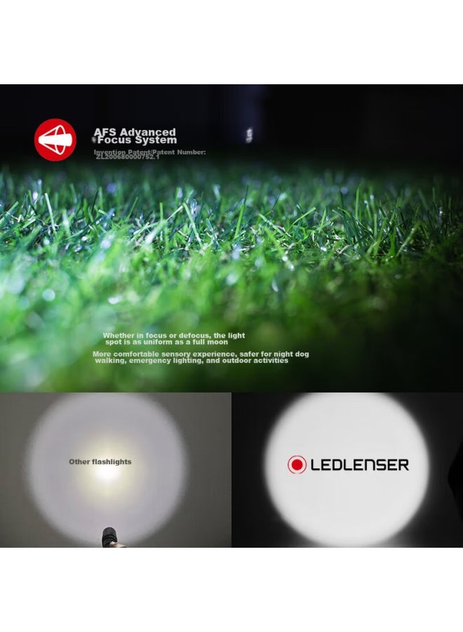 LEDLENSER مصباح يدوي Ledlenser P7 Core عالي الكثافة مع زوم، ساطع للغاية، طويل الأمد، إضاءة خارجية، 7 بطاريات AA - Image 2