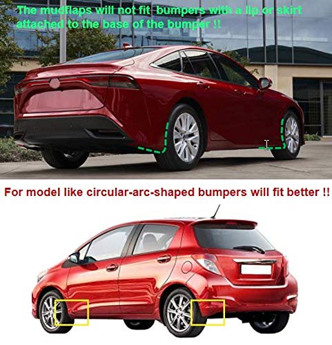 ECCPP واقيات الطين الأمامية والخلفية 4 قطع لسيارات تويوتا 86، أفالون، كامري، سيلكا، كورولا، إيكو، ماتريكس، ميراى، MR2 سبايدر، لسيارة بريوس، سولارا، لسيارة يارس 2000-2019 - Image 2