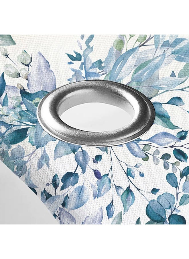 Tititex Blue Eucalyptus Leaves Shower Curtain, Watercolor Leaves on The Top Plant with Floral Bathroom Decoration Shower Curtain Sets 72x72 Inch with Hooks - Image 5