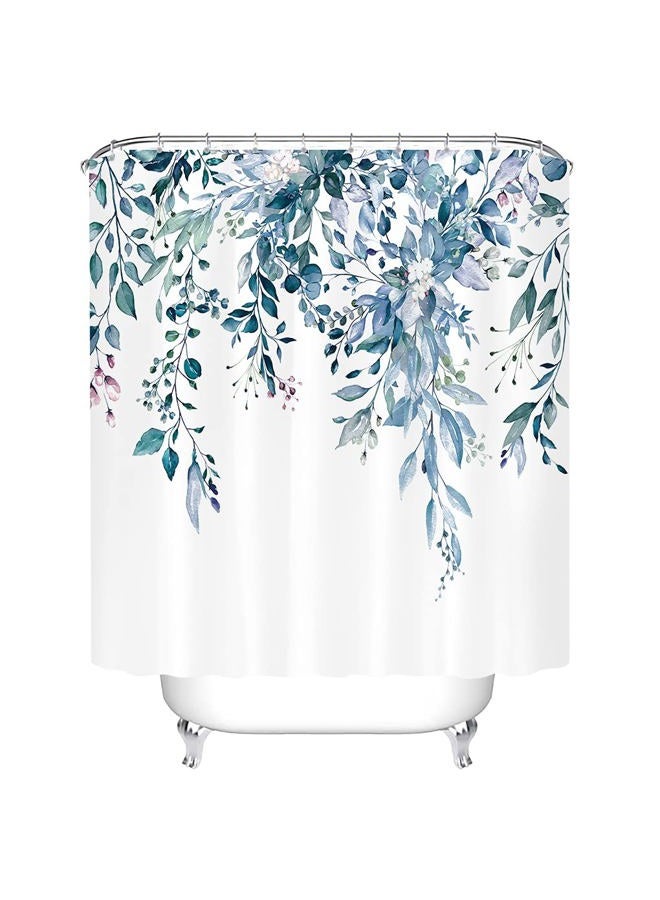 Tititex Blue Eucalyptus Leaves Shower Curtain, Watercolor Leaves on The Top Plant with Floral Bathroom Decoration Shower Curtain Sets 72x72 Inch with Hooks - Image 4