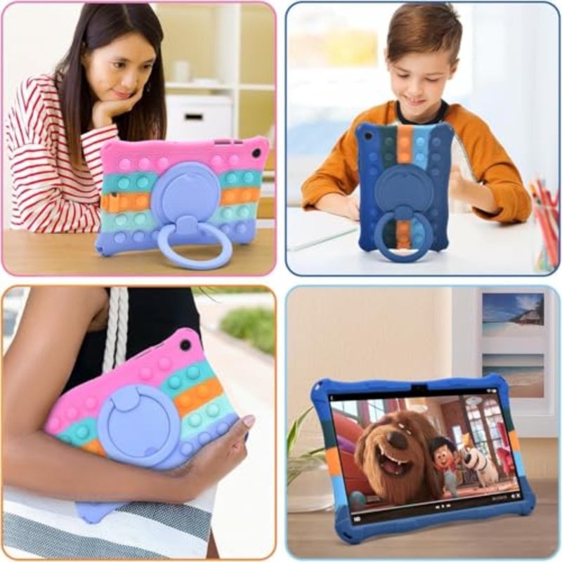 Friendly Case for iPad A16 11th Generation 11 Inch (2025): iPad 10th 10.9 Inch (2022) with S Pen Shoulder Strap Kickstand Silicone Protective Case Cover (Colorful navy blue) - Image 3