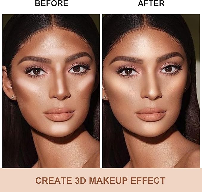 fv FV Cream Contour Stick DualEnded Contour and Highlighter Makeup Stick Easy Blend Bronzer Stick for 3D Face Body Shaping Long Lasting Waterproof Contour Pencil for LightMedium Skin Tone75g - Image 2