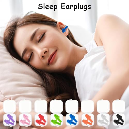 ZIRAK Reusable Earplugs – 10 Pairs Soft Silicone Ear Plugs for Sleeping, Snoring, Swimming, Travel, Airplanes, Concerts, Shooting, Work – Multicolor, Waterproof and Washable - Image 3