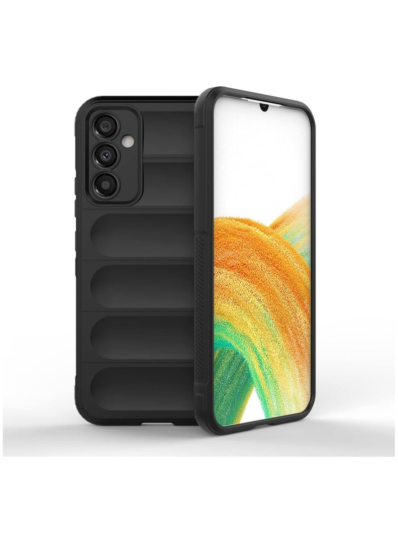 جراب موبايل ماجيك شيلد  سيليكون مضاد للصدمات وحمايه للكاميرا متوافق Samsung Galaxy A34  (اسود) - Image 1