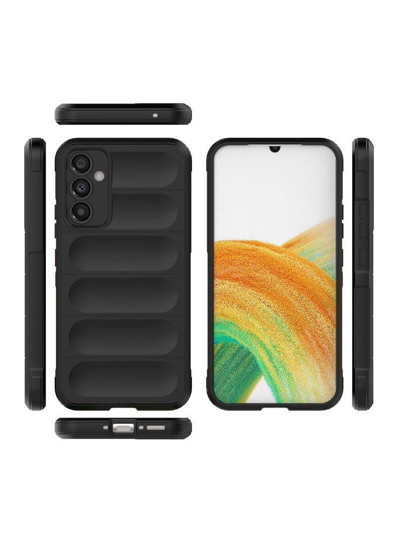 جراب موبايل ماجيك شيلد  سيليكون مضاد للصدمات وحمايه للكاميرا متوافق Samsung Galaxy A34  (اسود) - Image 3